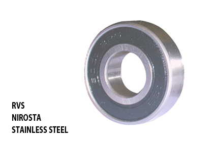 Ballbearings 2RS (rubber) seal INOX