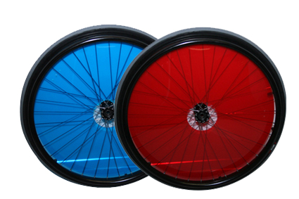Coloured clear spoke guards