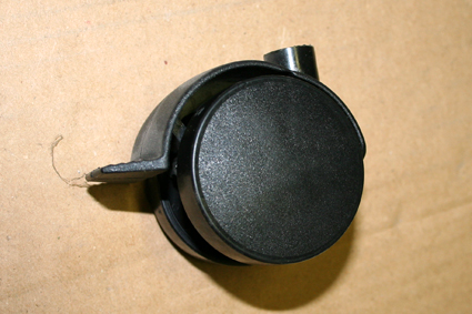 Double wheel Ø50 mm, black, single brake 
