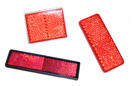 Reflector right-angle red