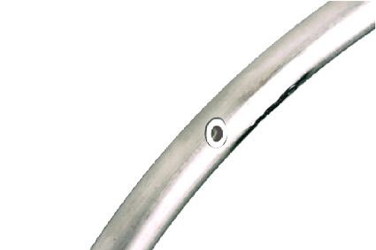 Pushring for Spiderwheel, Alloy silver with 5 popnuts M5, Ø19x1,5mm 