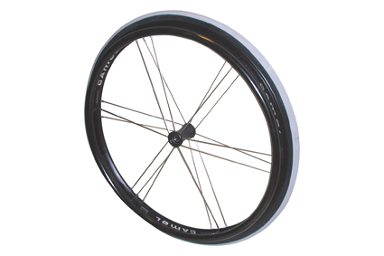 Spoked wheel Camel black