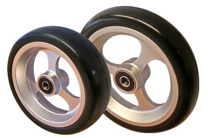 Wheels with alloy rim PU tyre black