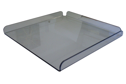Tray without cut-out, with bended sides
