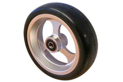 Wheels with alloy rim PU tyre black width 35mm
