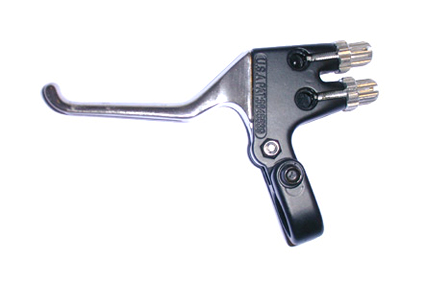 Aluminumlever, black/aluminum, right, for double cable 