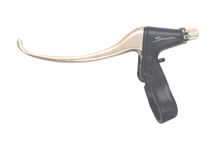 Aluminum lever, black Aluminum strap / Aluminum grip, bend, right, model Adult, with adjustable nipple