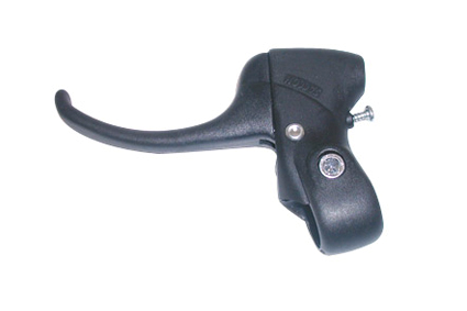 Plastic lever, black/black, left, model Bambino, with adjustable nipple 