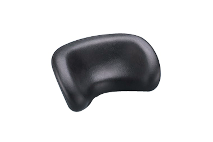 Headrest, medium, black PU foam, height 135mm, width 225mm with attachment for ball with 3 x M5, mountingsize diameter 34.7mm