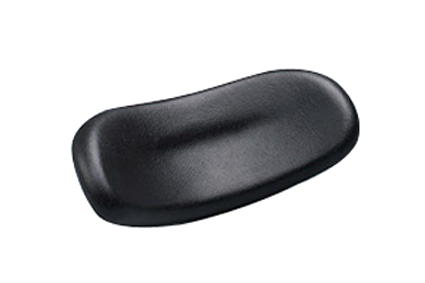 Headrest, little, black PU foam, height 100mm, width 230mm, thichness 35mm with attachment for ball with 3 x M5, mountingsize diameter 34.7mm