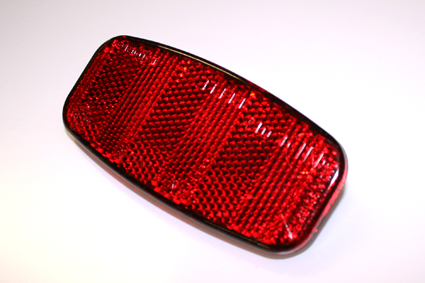 Bike reflector 100x50 mm, red 