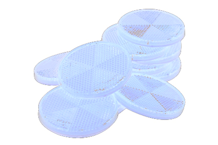 Reflector, white, Ø60 mm, self adhesive 