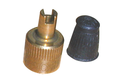 Valve cap with fork, messing 