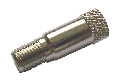 Valve adapter car (AV) to car  (AV), length 28 mm, messing nickel coated 