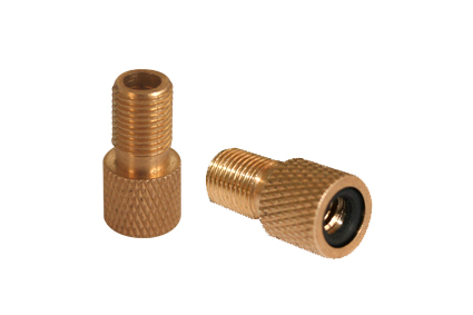 Valve adapter, bicycle DV to car AV, brass 