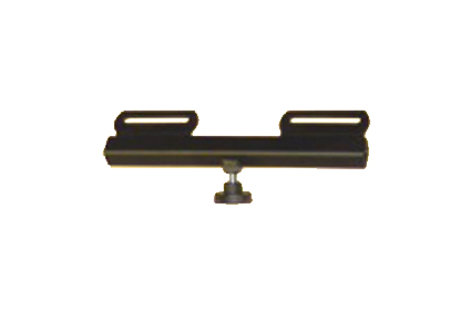 Tray connection tube College, for Moving People, black coated, incl. Star knob, with 2 fillet weld bolts, for tube 15 mm square