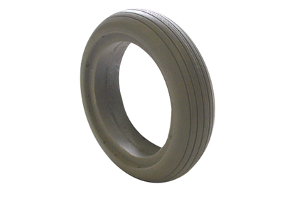 PU Tyre black 4 x 1 (Ø100x30) for rim with bed 23-25mm line profile 