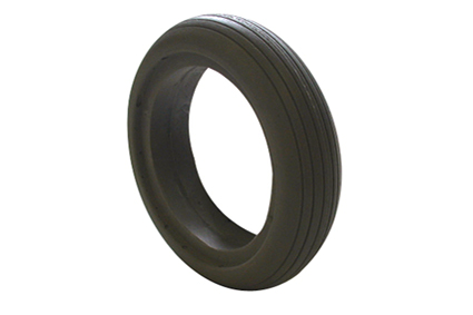 PU Tyre black 5 x 1 (Ø125x30) for rim with bed 23-25mm line profile 