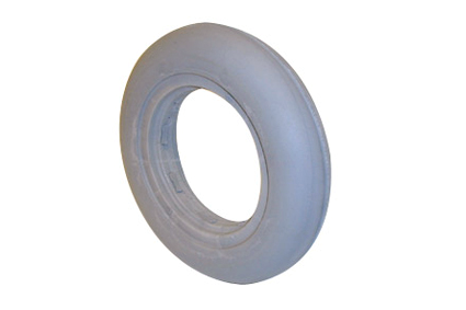 PU Tyre grey 6 x 1¼ (Ø150x30), for rim with bed 23-25mm, slick profile 
