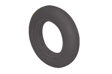 PU Tyre black 6 x 1 1/4 (Ø150 x 30), for rim with bed 23-25mm, slick profile 
