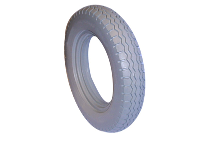 PU Tyre grey 12 ½ x 2¼ (Ø325x55) for rim with bed 26-28mm Power block profile 