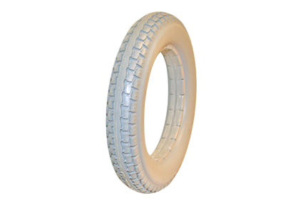 PU tyre, grey, 12½ x 2¼ (Ø330x55) rim width 26-28mm, block profile P103 