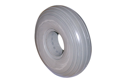 PU Tyre grey 3.00 - 4 (Ø260x85) for rim with bed 48-53mm, line profile bearing capacity 180kg < 3km/hr, 150kg max 5 km/hr