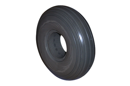 PU Tyre black 3.00 - 4 (Ø260x85) for rim with bed 48-53mm, line profile bearing capacity 180kg < 3km/hr, 150kg max 5 km/hr