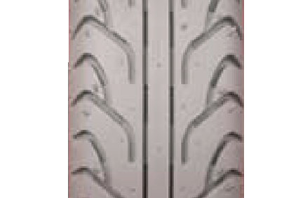Tyre INNOVA grey, size 3.00 - 4 (Ø260x85), IA 2804, bearing surface flat, profile semi-slick 