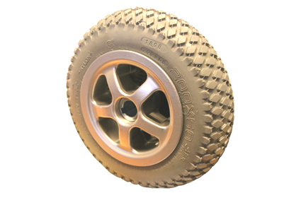 Wheel with PU insert, Ï200x50mm (8x2), blockprofil, rim Aluminium, 2-part design, no break hublength 60/51mm, keyway 6 x 2mm, axlehole Ø17mm, including hubcap