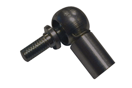 Ball joint M8 x 30, form CS, DIN 71802, ball socket for angle joint black galvanized, rivet stud stainless steel