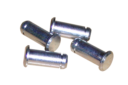 Pin with cylindrical head and spring, type Ben 6 x 15.0 x 12, blue/white galvanized, fitting locking: KL of SL-clip