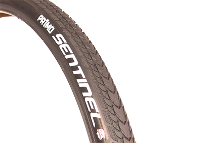 Tyre, Primo Sentinel, black, 20x1 (25-451), non marking, flat guard, profile C-1836. 