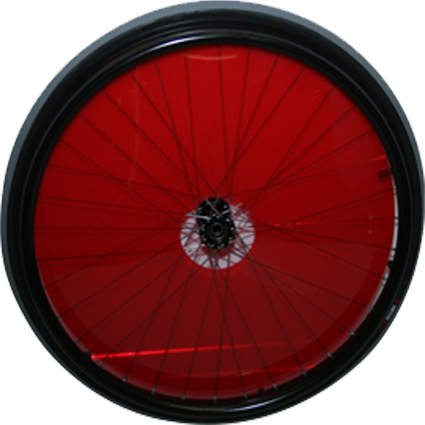 Clear spokeguard red