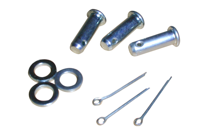 split pin set containing 3 parts, type 5, blue/white galvanized, size pin Ø 5 h11 x 16 x 12,0 