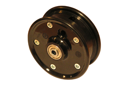 Rim, plastic, 2 -parts, black, for tyre 8 x 2 (Ø200x50) and 7 x 1 3/4 (Ø175x45) without brake, hub length 60 mm, ball bearing (2x), not deeped, for axle 8 mm