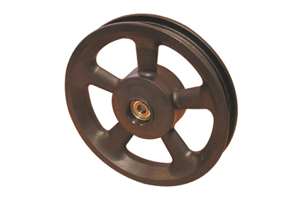 Rim, plastic, 5 hollow spokes, black, for tyre 12½ x 2¼ (Ø320x60) (62-203) Drum brake 70 mm, without brake, ball bearing (2x), for axle 12 mm