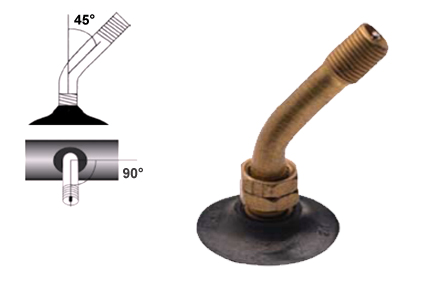 Tube, 12½ x 2¼ (62-203) car valve 90/45 