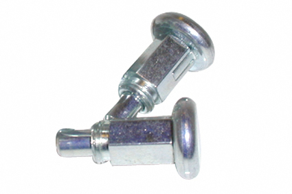 Indexing plunger, type 77, M10x1, pin d2 Ø6 mm, double rest position complete Stahl galvanized (blue/white), length complete L1: 31 mm